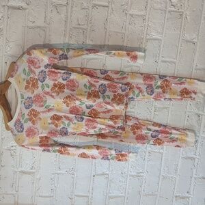 Burt's Bees Kids Girls' 2pc Pink Floral Organic Cotton Pajama Set